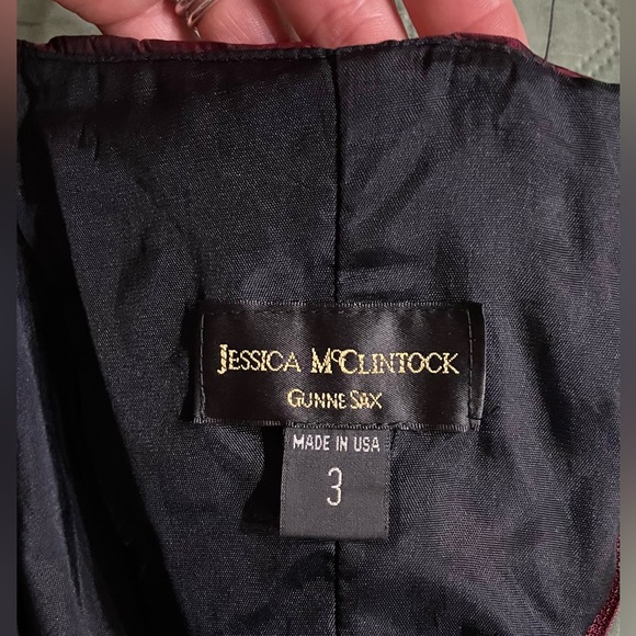 JESSICA MCCLINTOCK for GUNNE SAX Vintage Strapless Tea-Length Gown, Size 3, EUC - Picture 12 of 13